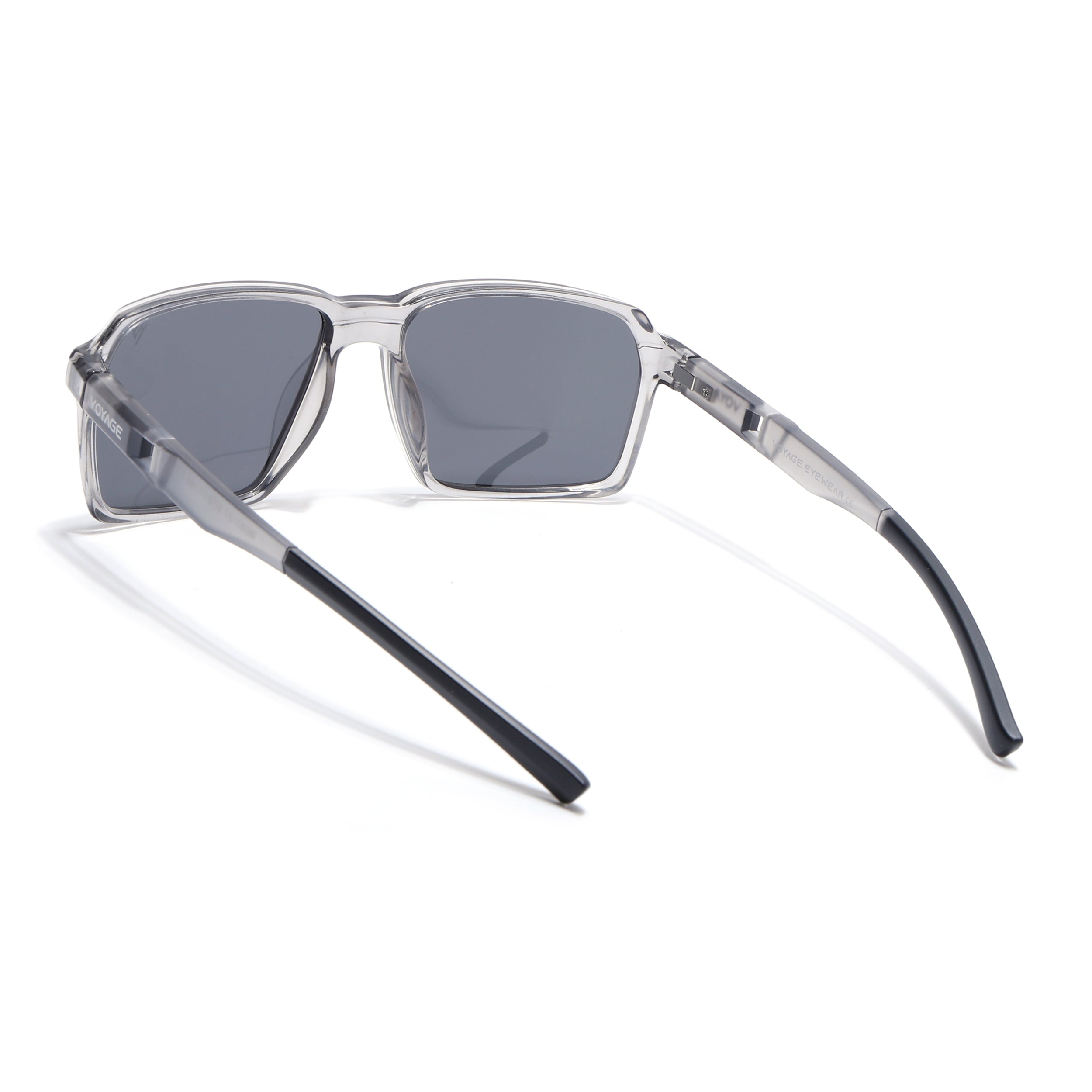 Wayfarer Polarized Sunglasses | Black Lens | Grey Frame - PMG6773