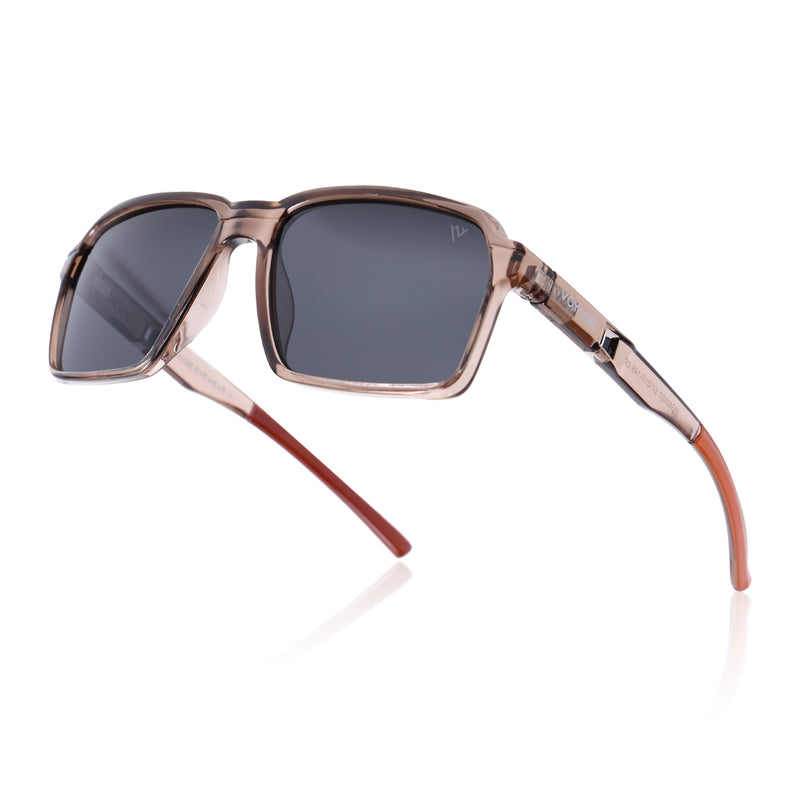 Wayfarer Polarized Sunglasses | Black Lens | Brown Frame - PMG6775