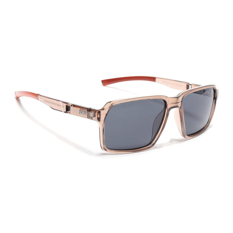 Wayfarer Polarized Sunglasses | Black Lens | Brown Frame - PMG6775