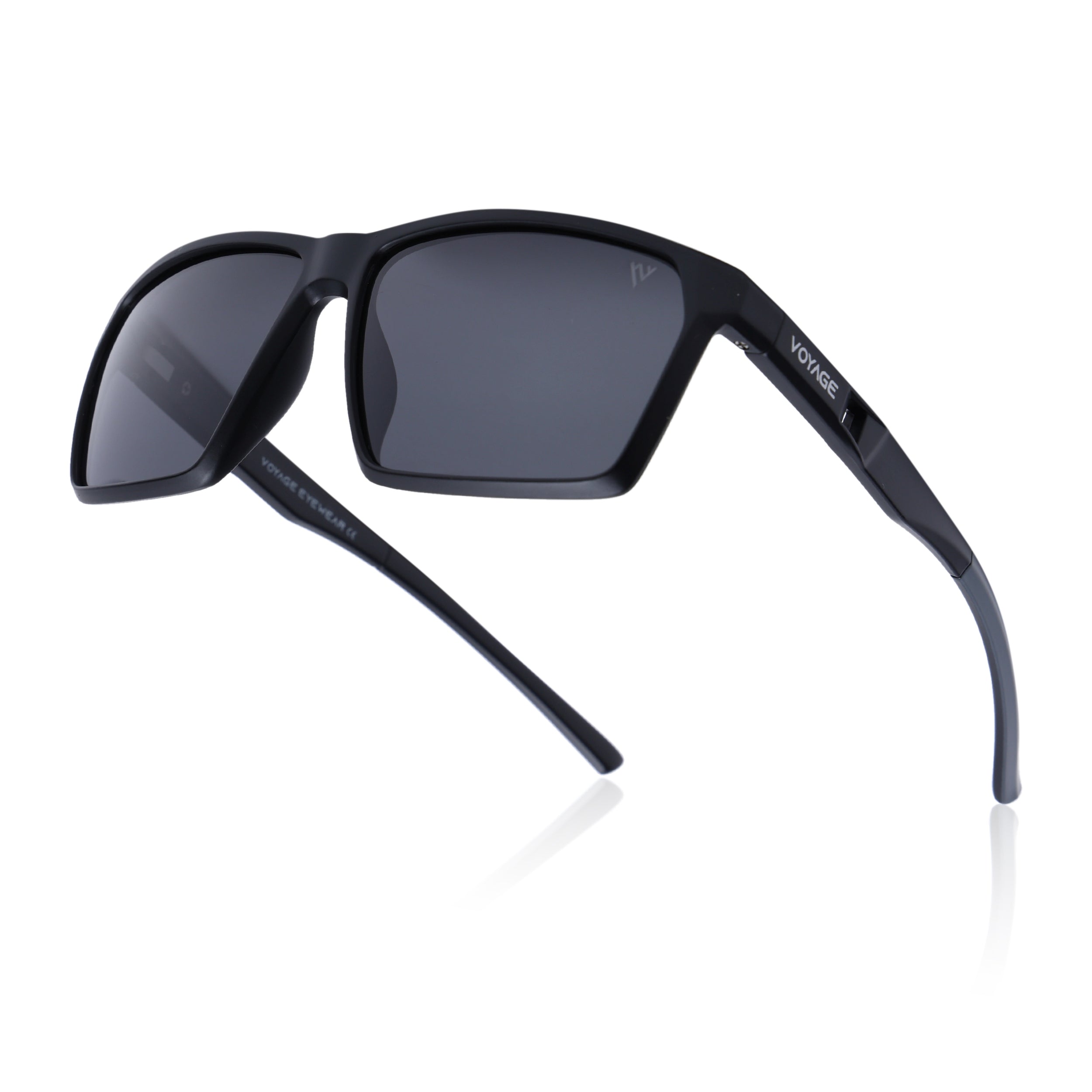 Wayfarer Polarized Sunglasses | Black Lens | Black Frame - PMG6777