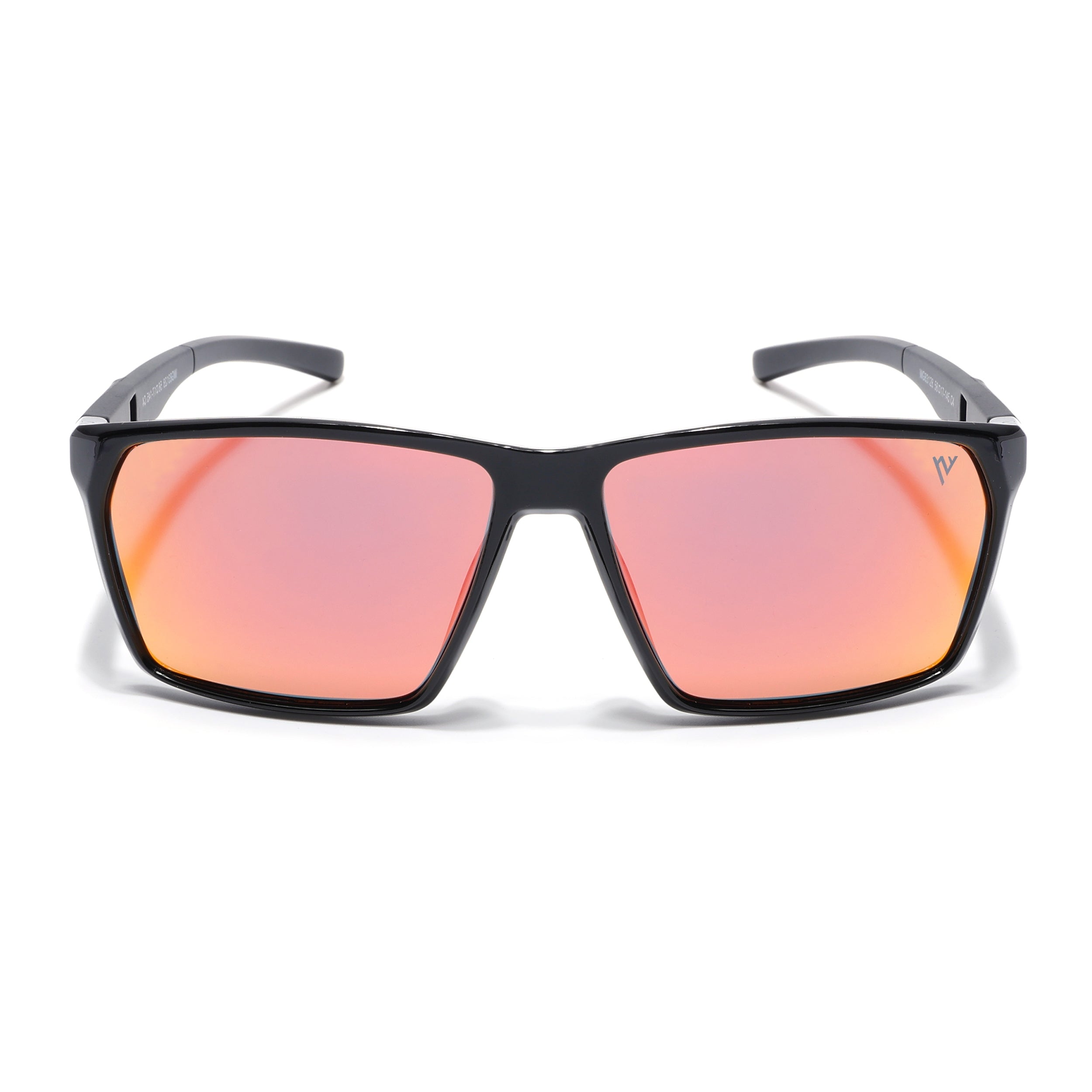 Wayfarer Polarized Sunglasses Orange Lens | Shine Black Frame - PMG6778