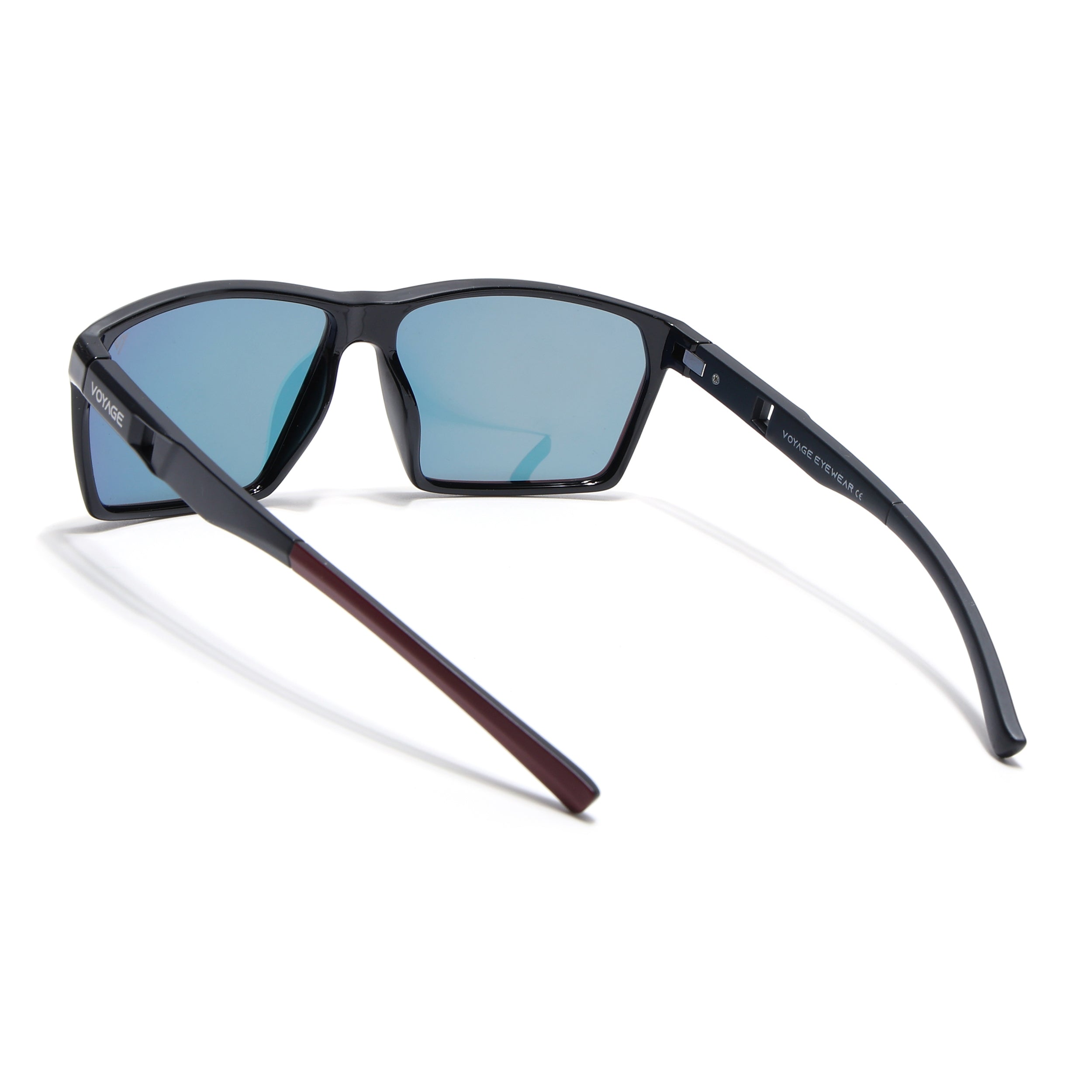 Wayfarer Polarized Sunglasses Orange Lens | Shine Black Frame - PMG6778