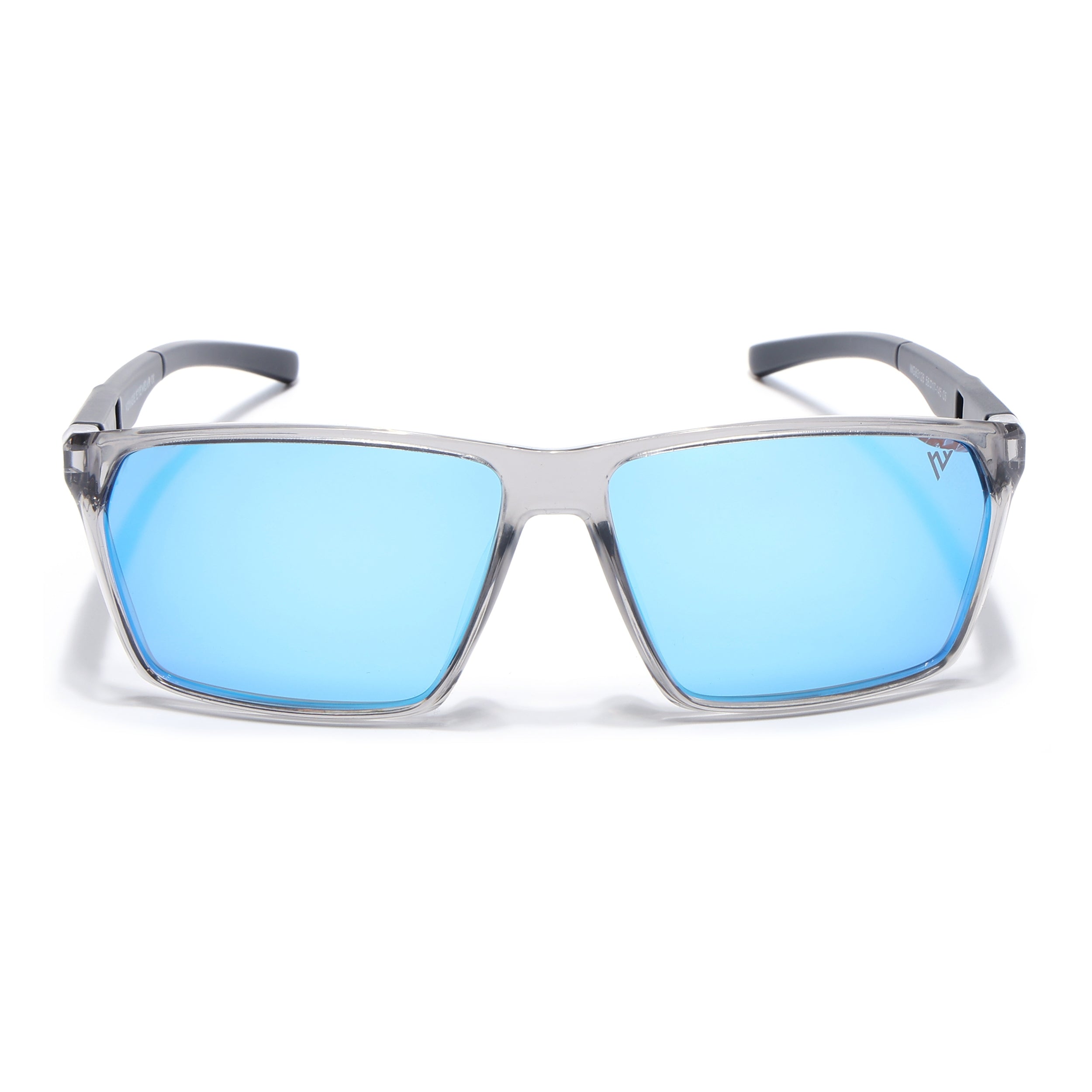 Wayfarer Polarized Sunglasses | Blue Lens | Grey Frame - PMG6780