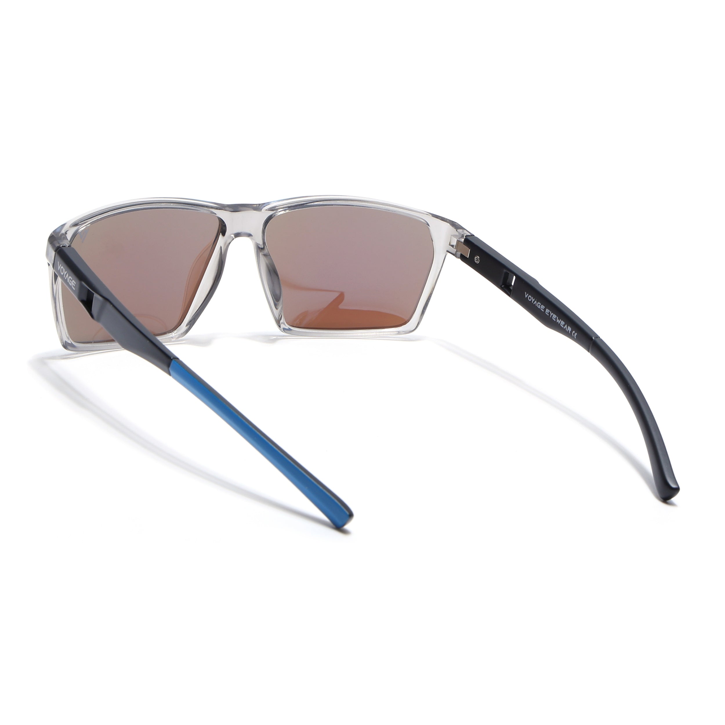Wayfarer Polarized Sunglasses | Blue Lens | Grey Frame - PMG6780