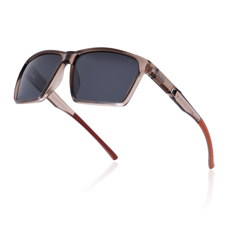 Wayfarer Polarized Sunglasses | Black Lens | Brown Frame - PMG6781
