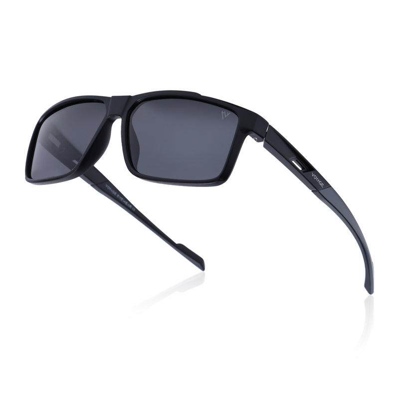 Wayfarer Polarized Sunglasses | Black Lens | Black Frame - PMG6783