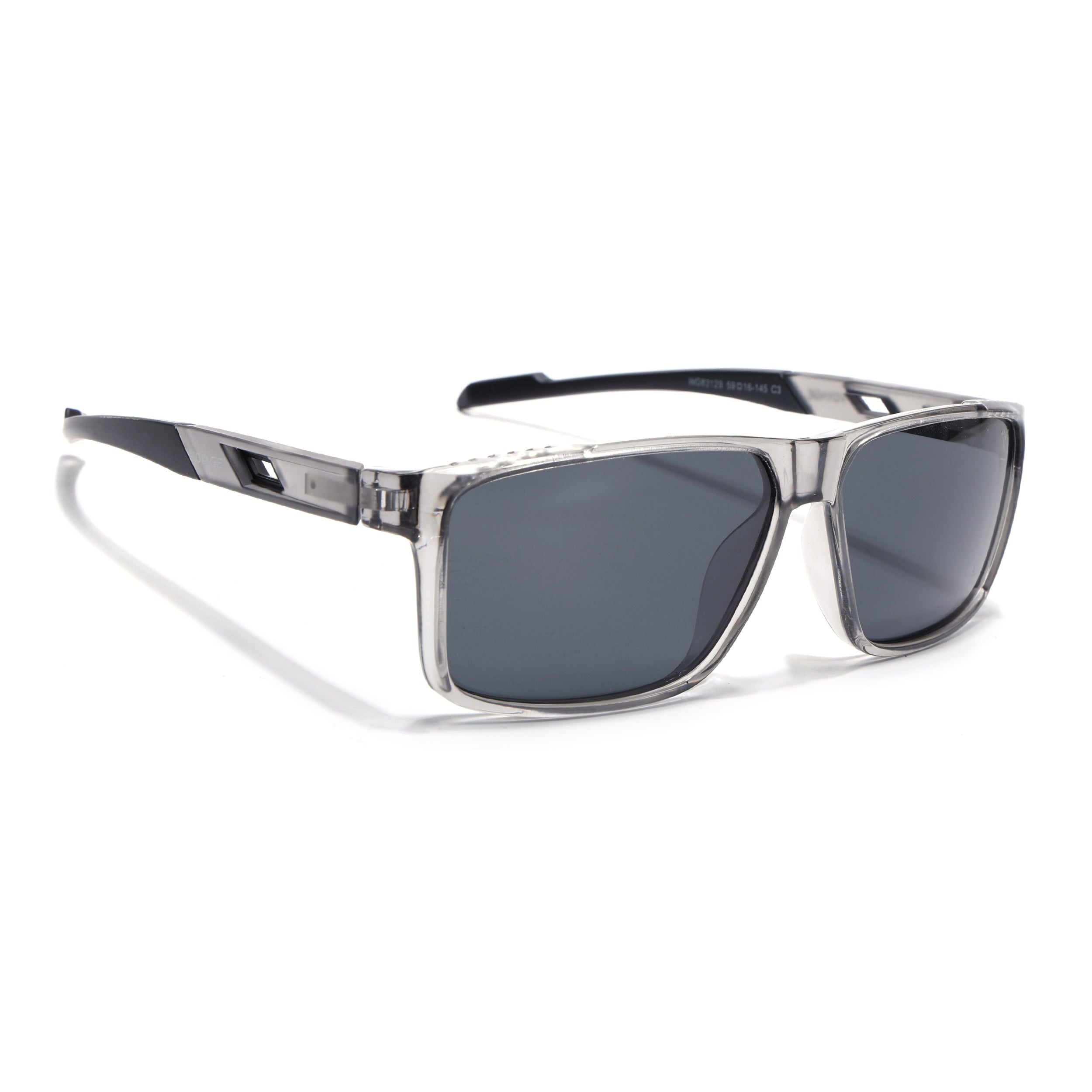 Wayfarer Polarized Sunglasses | Black Lens | Grey Frame - PMG6784