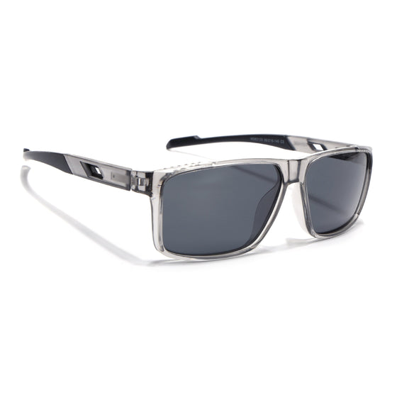 Wayfarer Polarized Sunglasses | Black Lens | Grey Frame - PMG6784