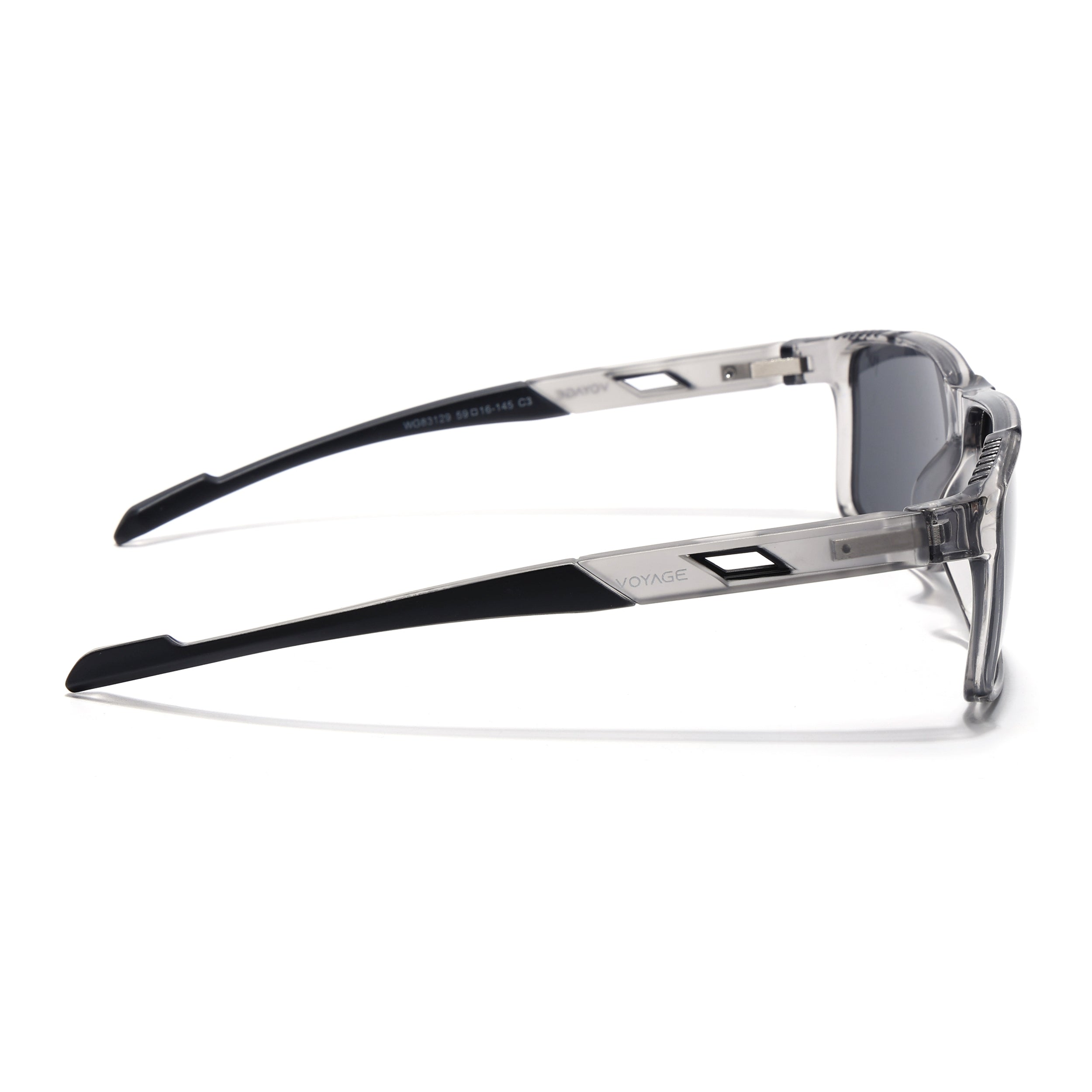Wayfarer Polarized Sunglasses | Black Lens | Grey Frame - PMG6784