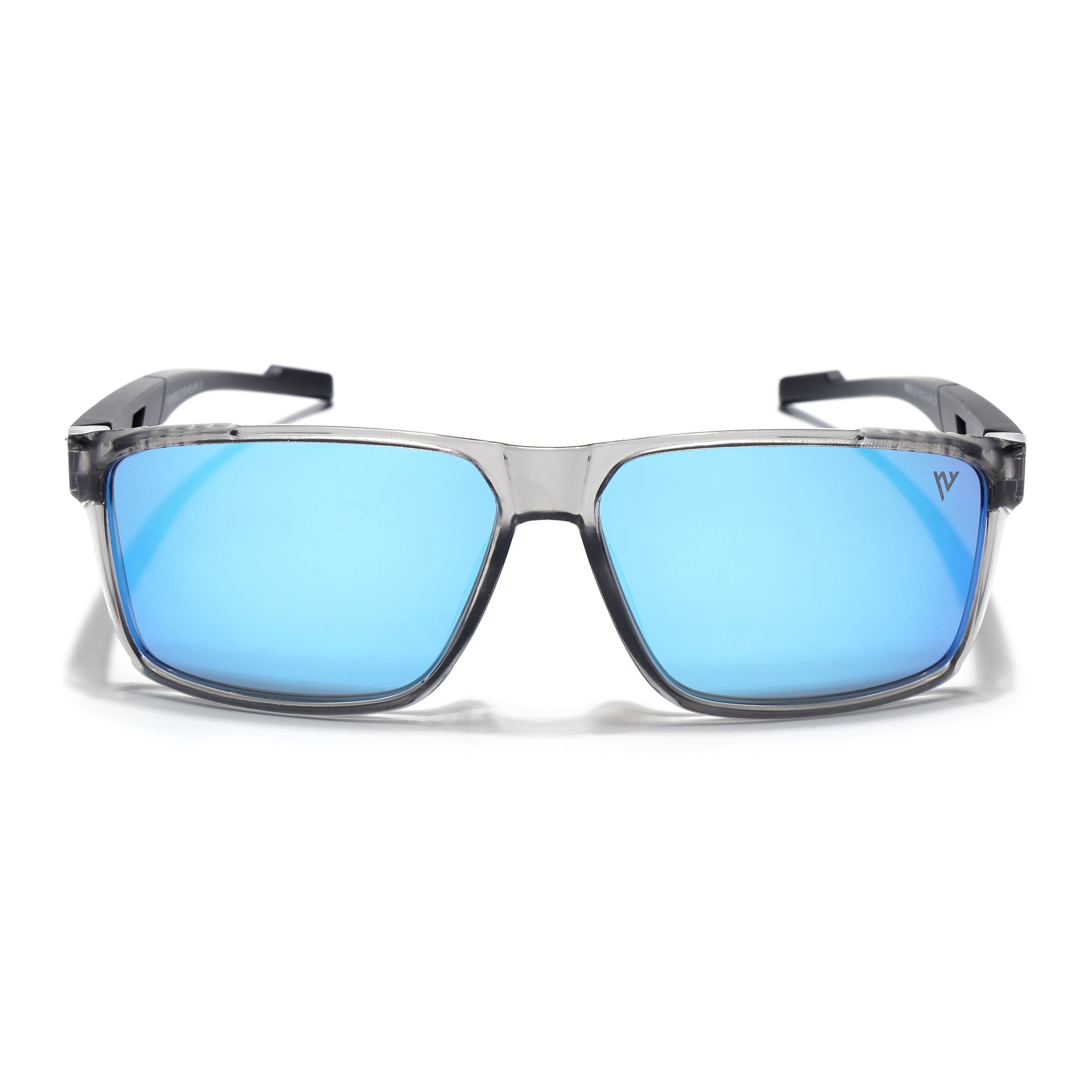 Wayfarer Polarized Sunglasses | Blue Lens | Grey Frame - PMG6785