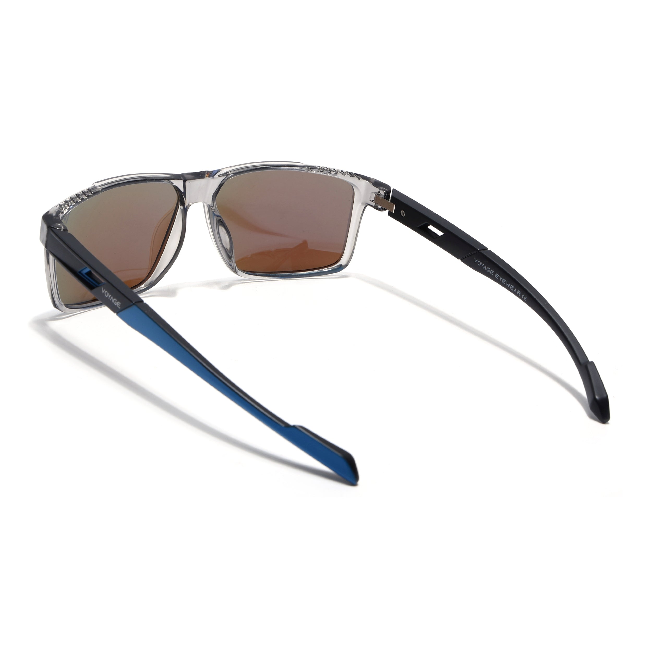 Wayfarer Polarized Sunglasses | Blue Lens | Grey Frame - PMG6785