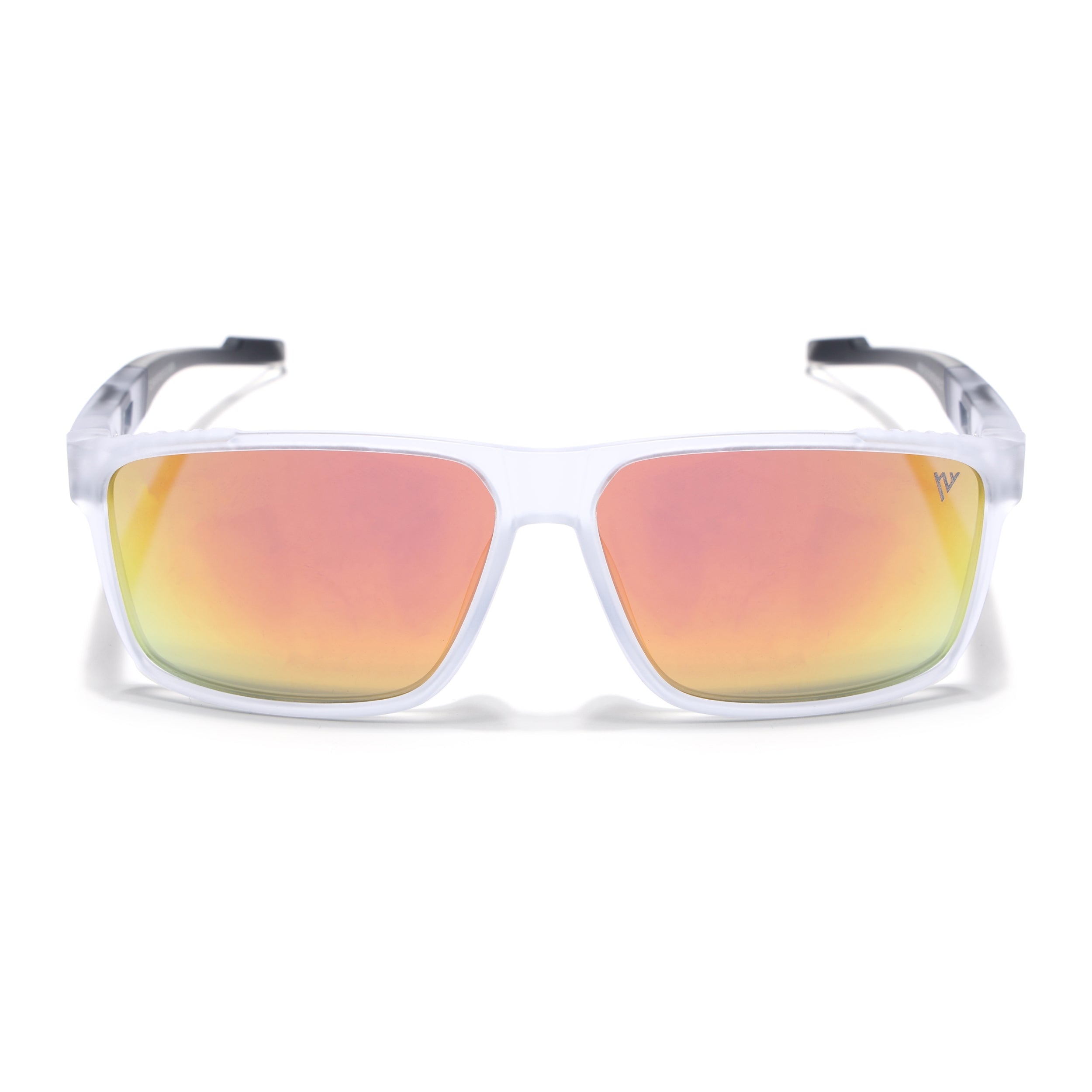 Wayfarer Polarized Sunglasses | Orange Lens | Transparent Frame - PMG6786