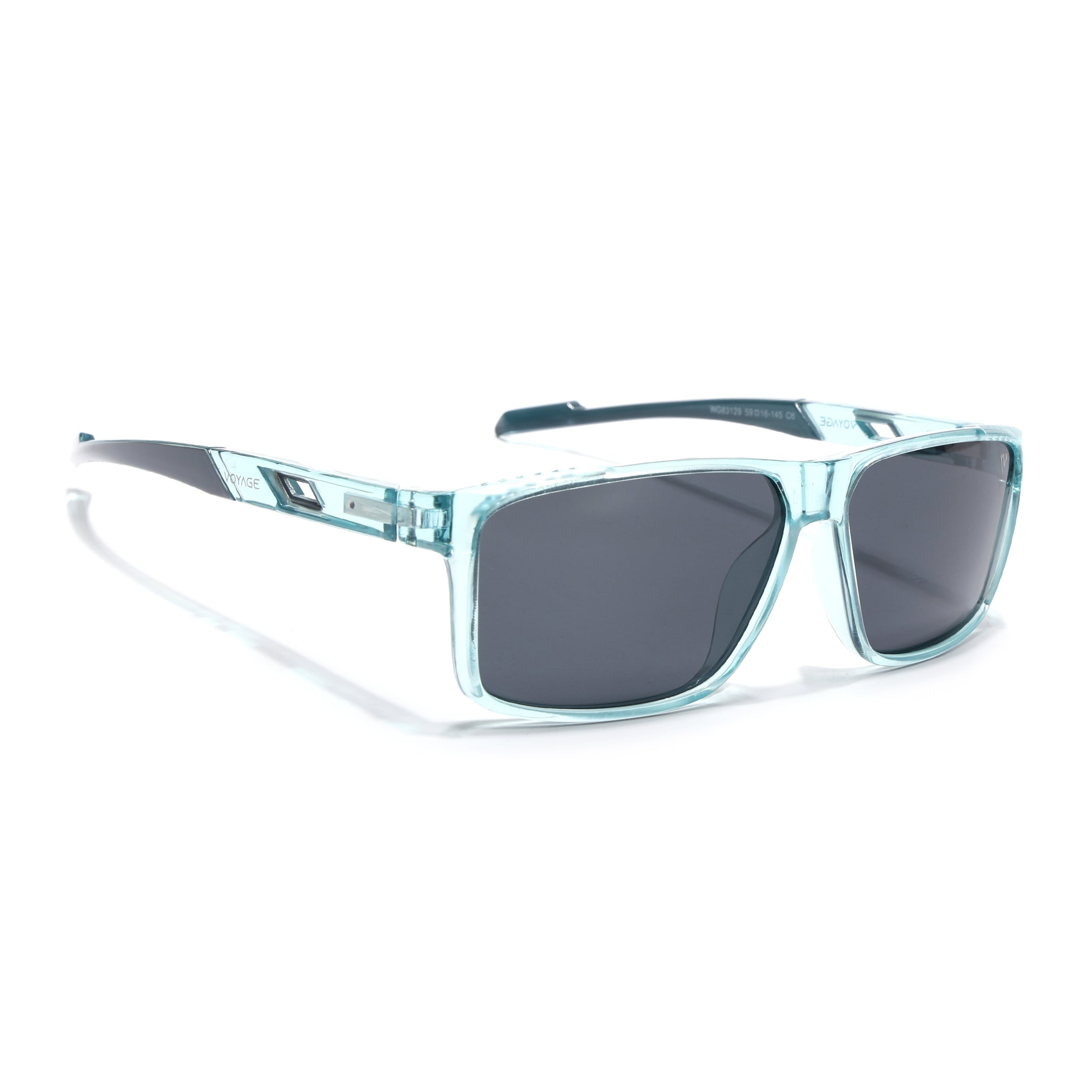 Wayfarer Polarized Sunglasses | Black Lens | Sea Green Frame - PMG6788