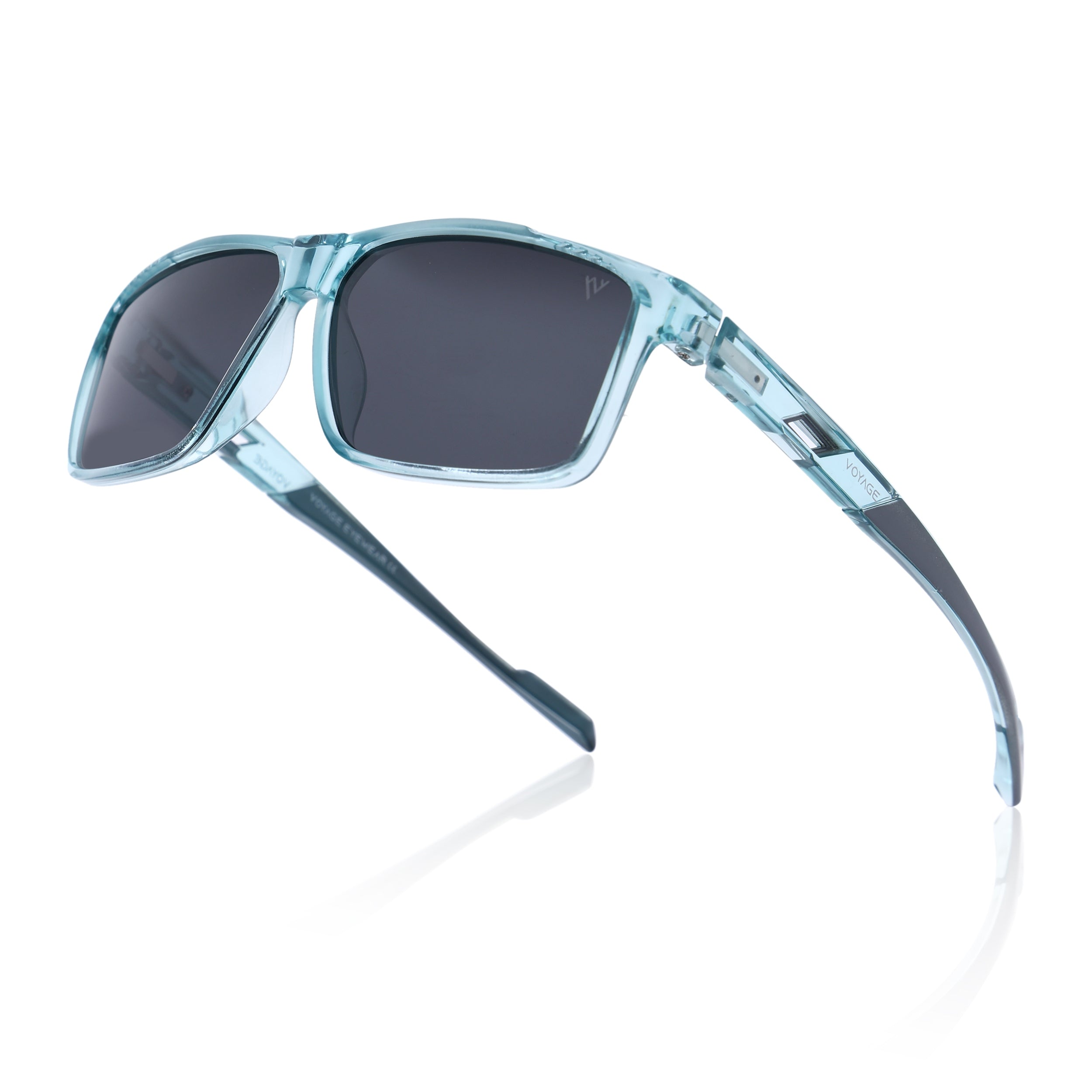 Wayfarer Polarized Sunglasses | Black Lens | Sea Green Frame - PMG6788