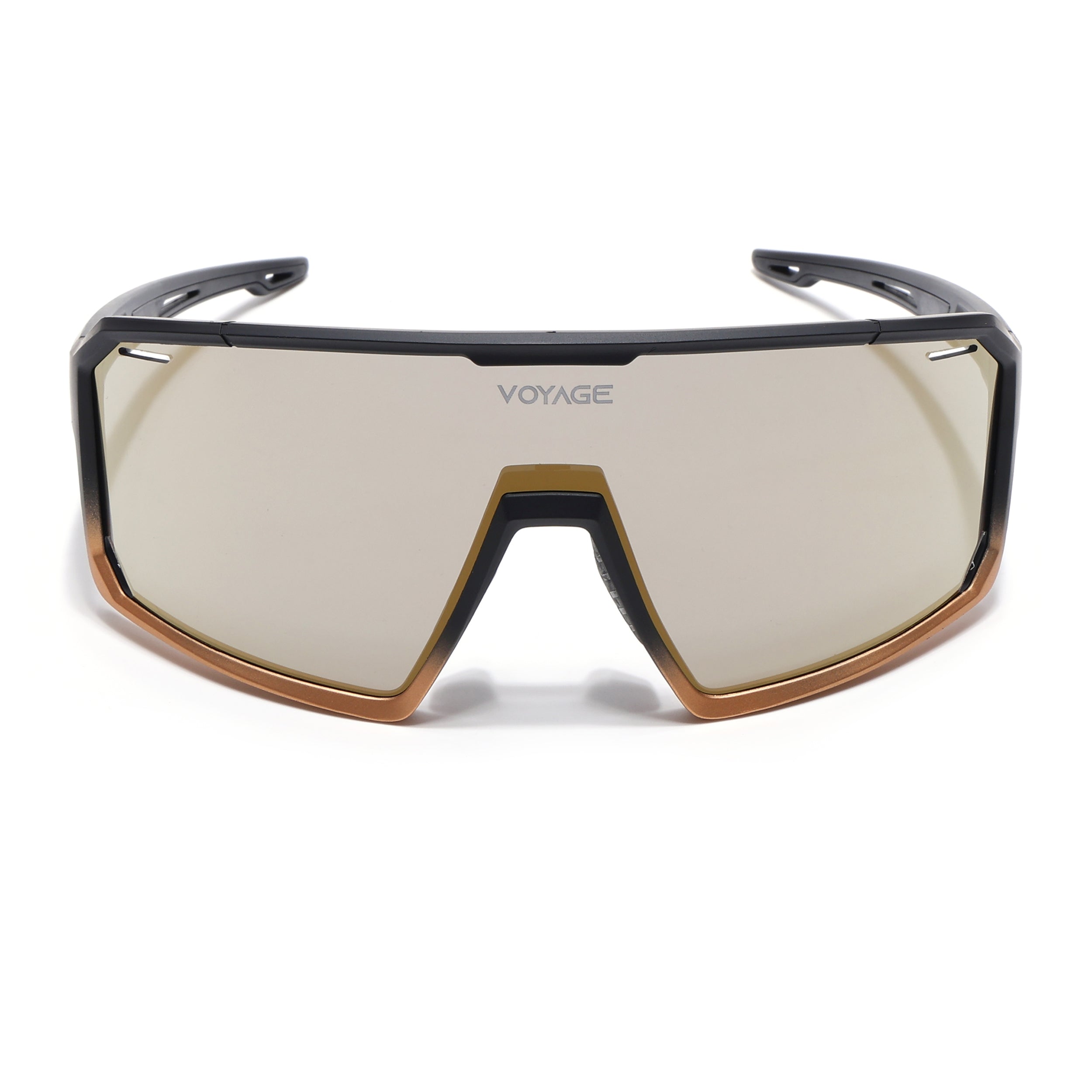Voyage Select Drift Sunglasses (Golden Lens | Black & Brown Frame - SLMG6262)