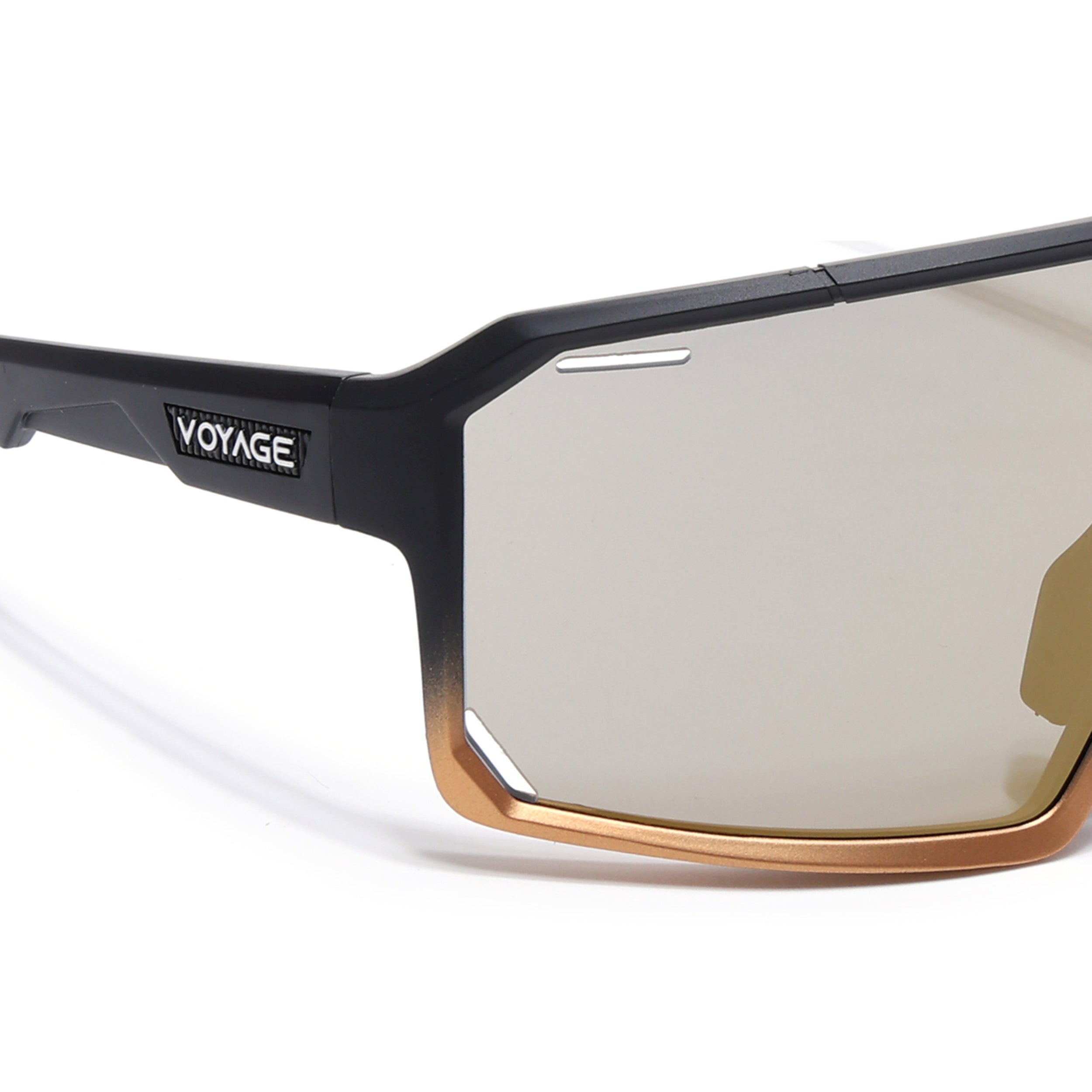 Voyage Select Drift Sunglasses (Golden Lens | Black & Brown Frame - SLMG6262)