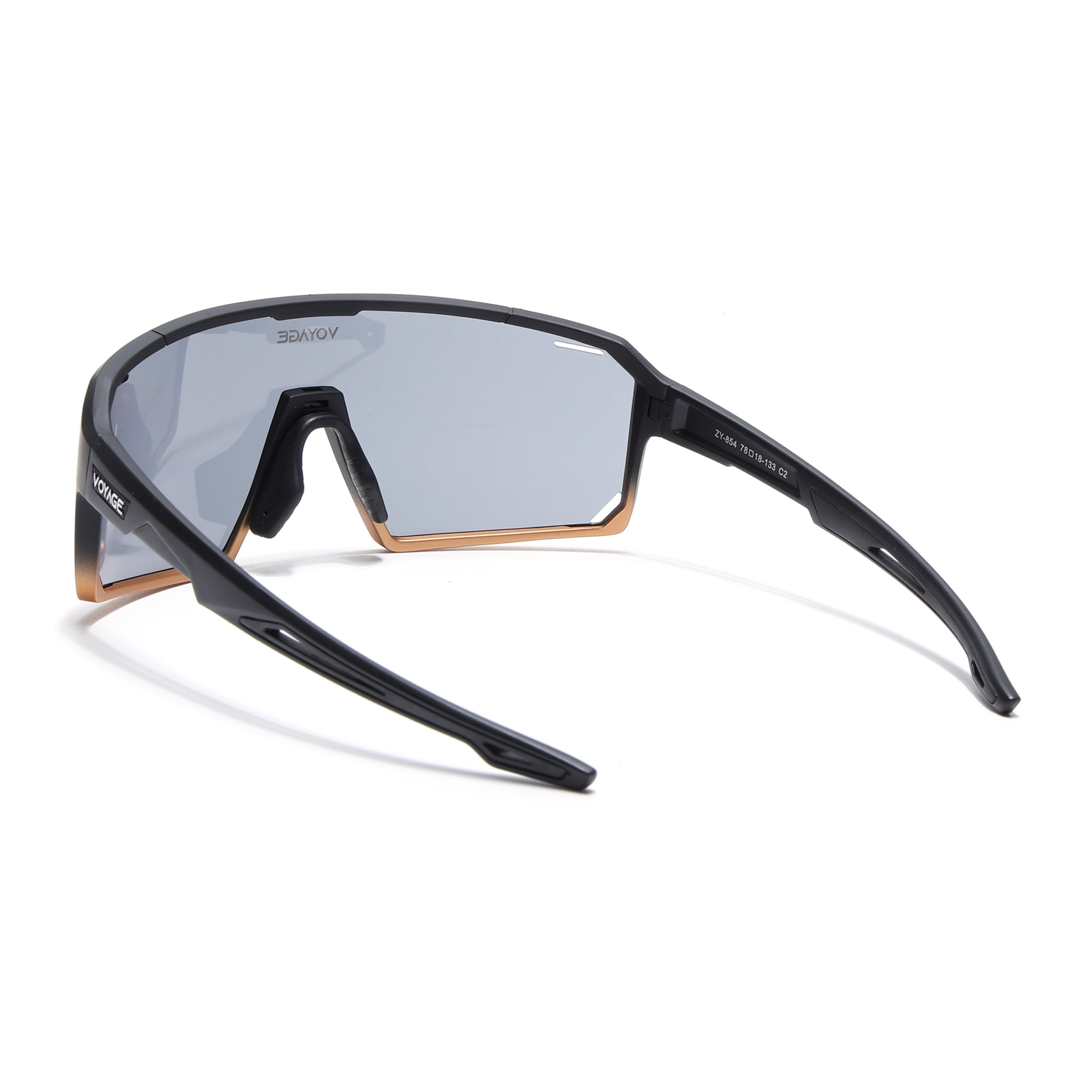 Voyage Select Drift Sunglasses (Golden Lens | Black & Brown Frame - SLMG6262)