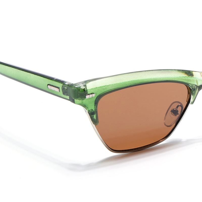 Eyejack Green & Purple Cateye Sunglasses for Women (8583CL1251)