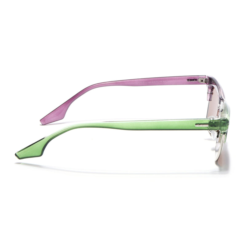 Eyejack Green & Purple Cateye Sunglasses for Women (8583CL1251)
