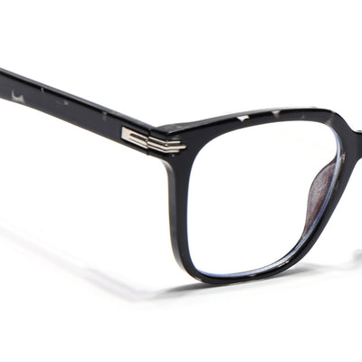 Voyage High Street Shine Black Square Eyeglasses for Men & Women (86001MG4929-C1)