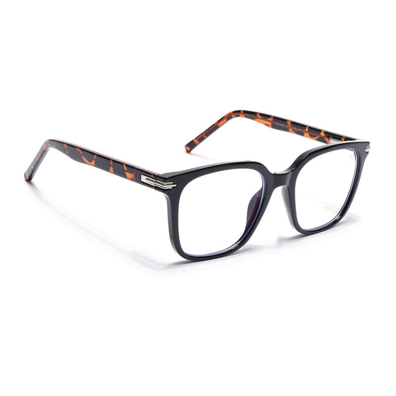 Voyage High Street Shine Black Square Eyeglasses for Men & Women (86001MG4932-C4)