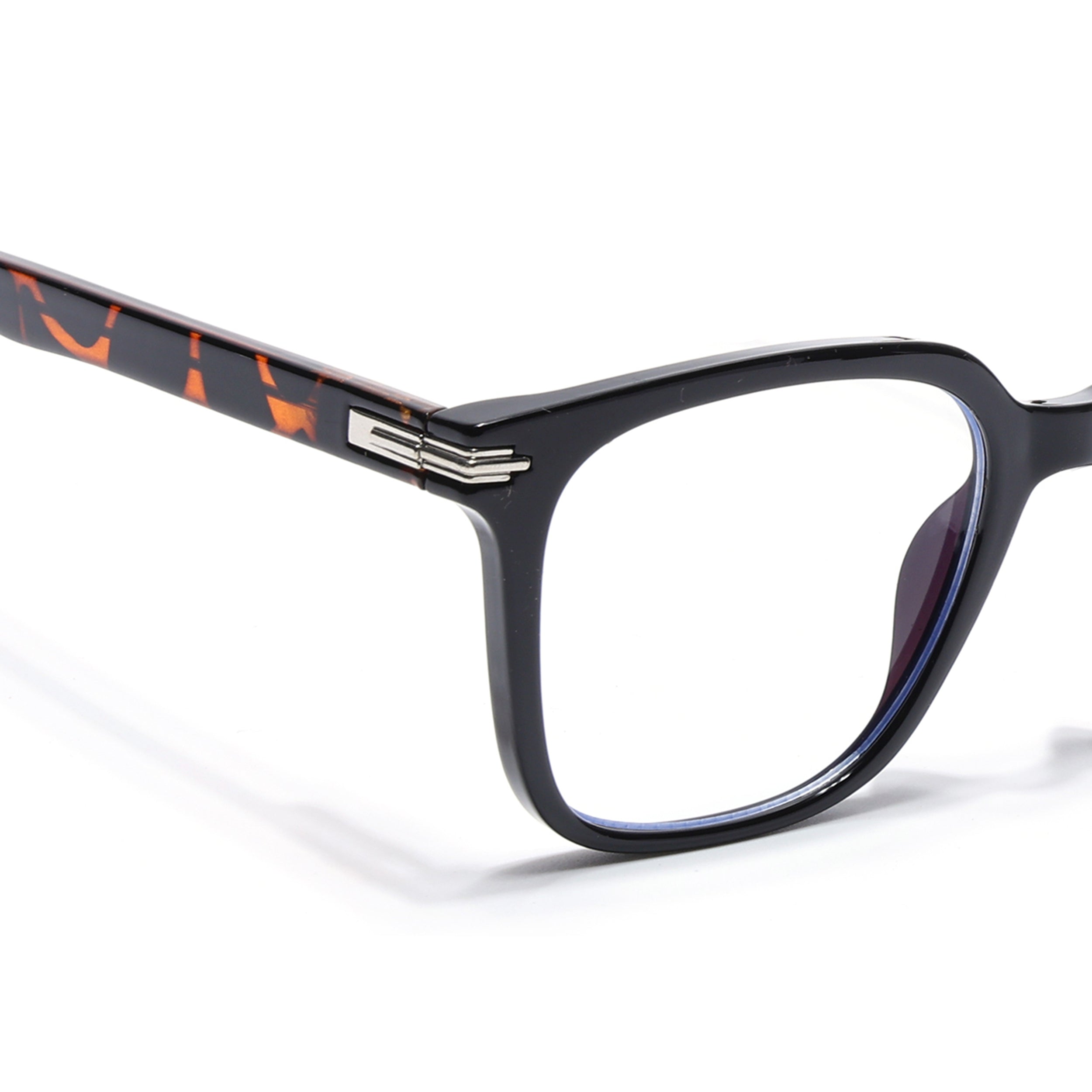 Voyage High Street Shine Black Square Eyeglasses for Men & Women (86001MG4932-C4)