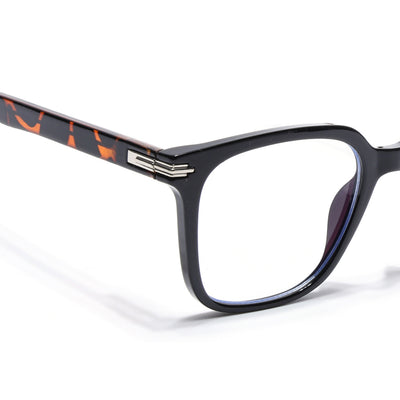 Voyage High Street Shine Black Square Eyeglasses for Men & Women (86001MG4932-C4)
