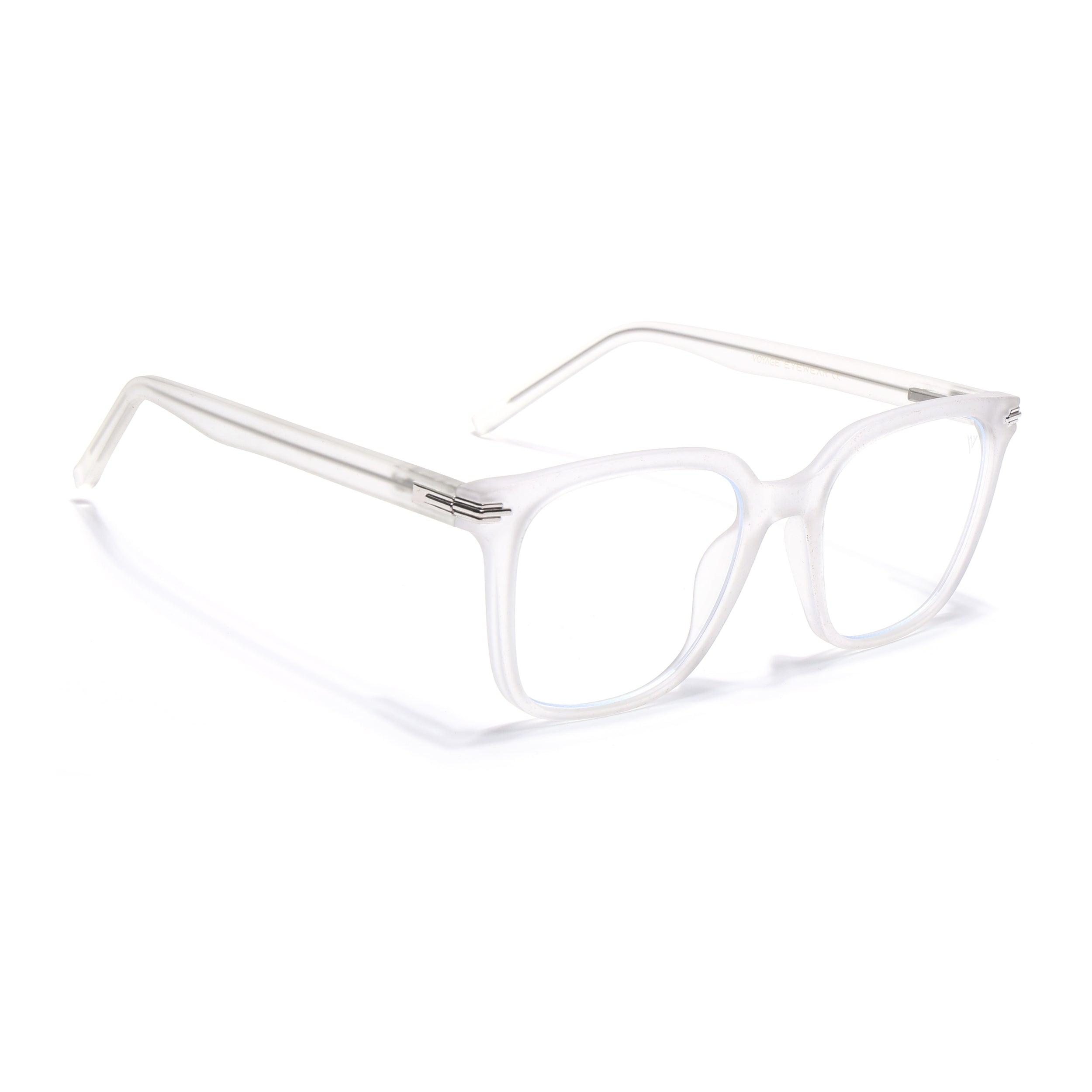 Voyage High Street Matt Transparent Square Eyeglasses for Men & Women (86001MG4933-C5)