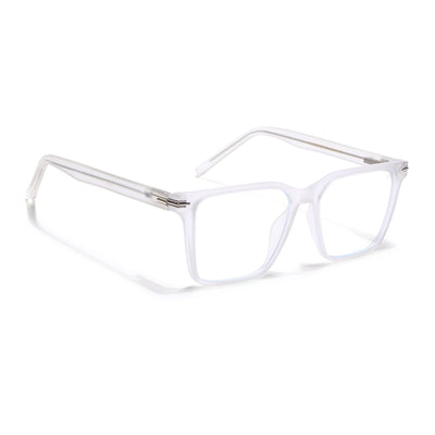 Voyage High Street Matt Transparent Square Eyeglasses for Men & Women (86002MG4938-C5)