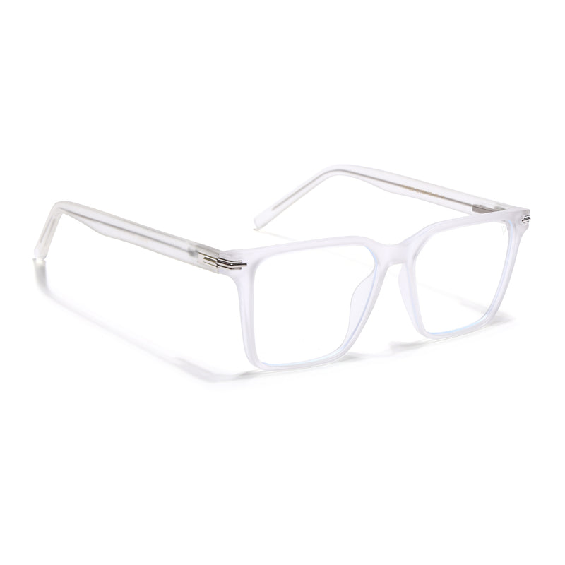 Voyage High Street Matt Transparent Square Eyeglasses for Men & Women (86002MG4938-C5)