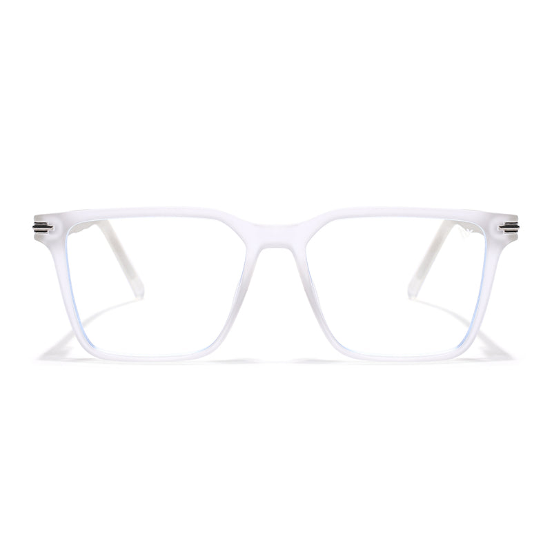 Voyage High Street Matt Transparent Square Eyeglasses for Men & Women (86002MG4938-C5)