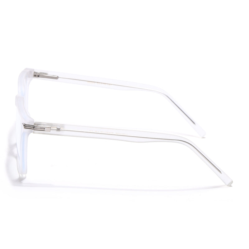 Voyage High Street Matt Transparent Square Eyeglasses for Men & Women (86002MG4938-C5)