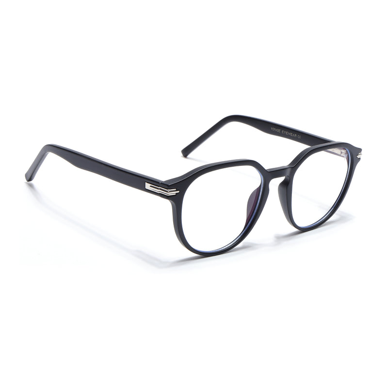Voyage High Street Matt Black Square Eyeglasses for Men & Women (86003MG4940-C2)
