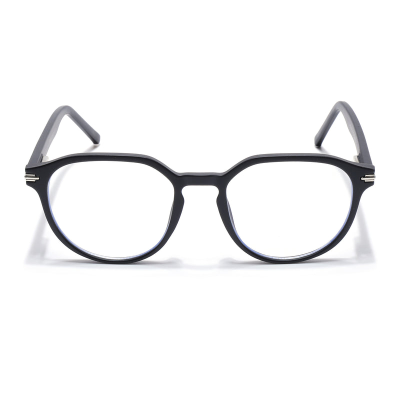 Voyage High Street Matt Black Square Eyeglasses for Men & Women (86003MG4940-C2)