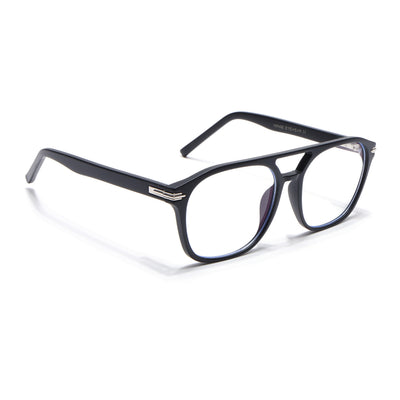 Voyage High Street Matt Black Square Eyeglasses for Men & Women (86004MG4945-C2)