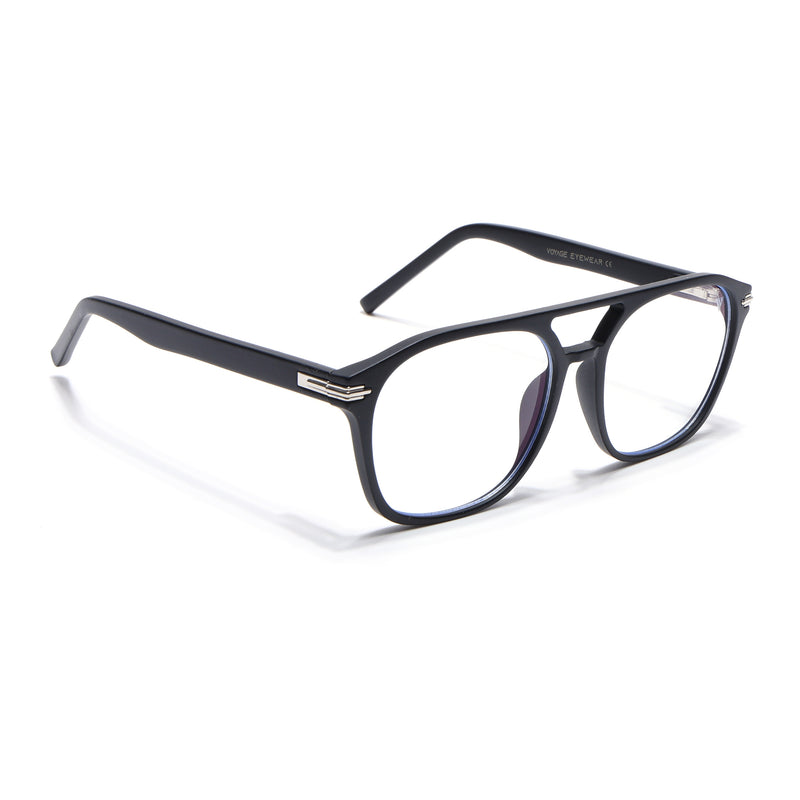 Voyage High Street Matt Black Square Eyeglasses for Men & Women (86004MG4945-C2)