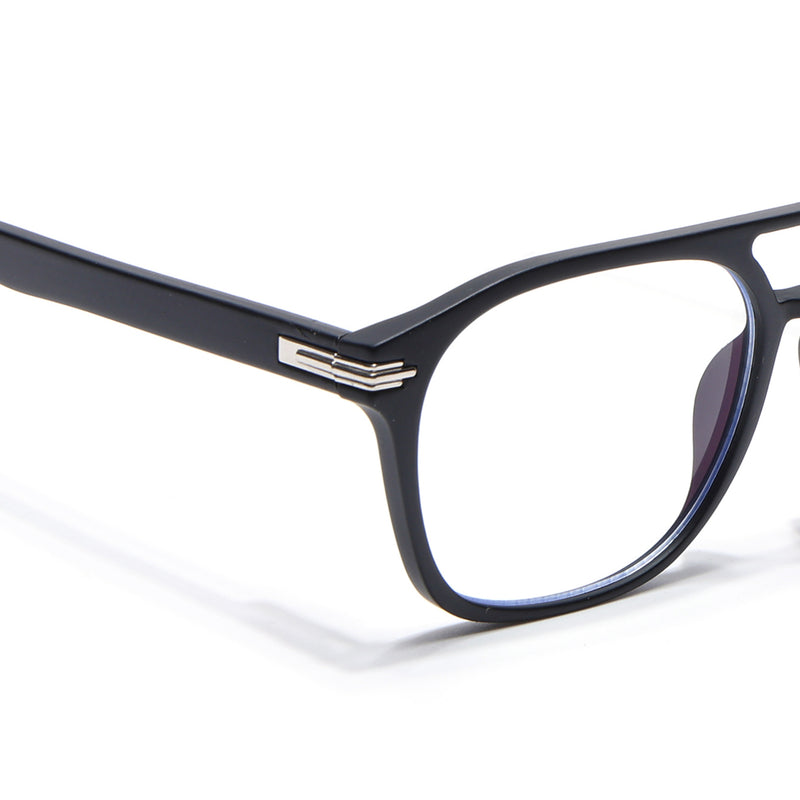 Voyage High Street Matt Black Square Eyeglasses for Men & Women (86004MG4945-C2)