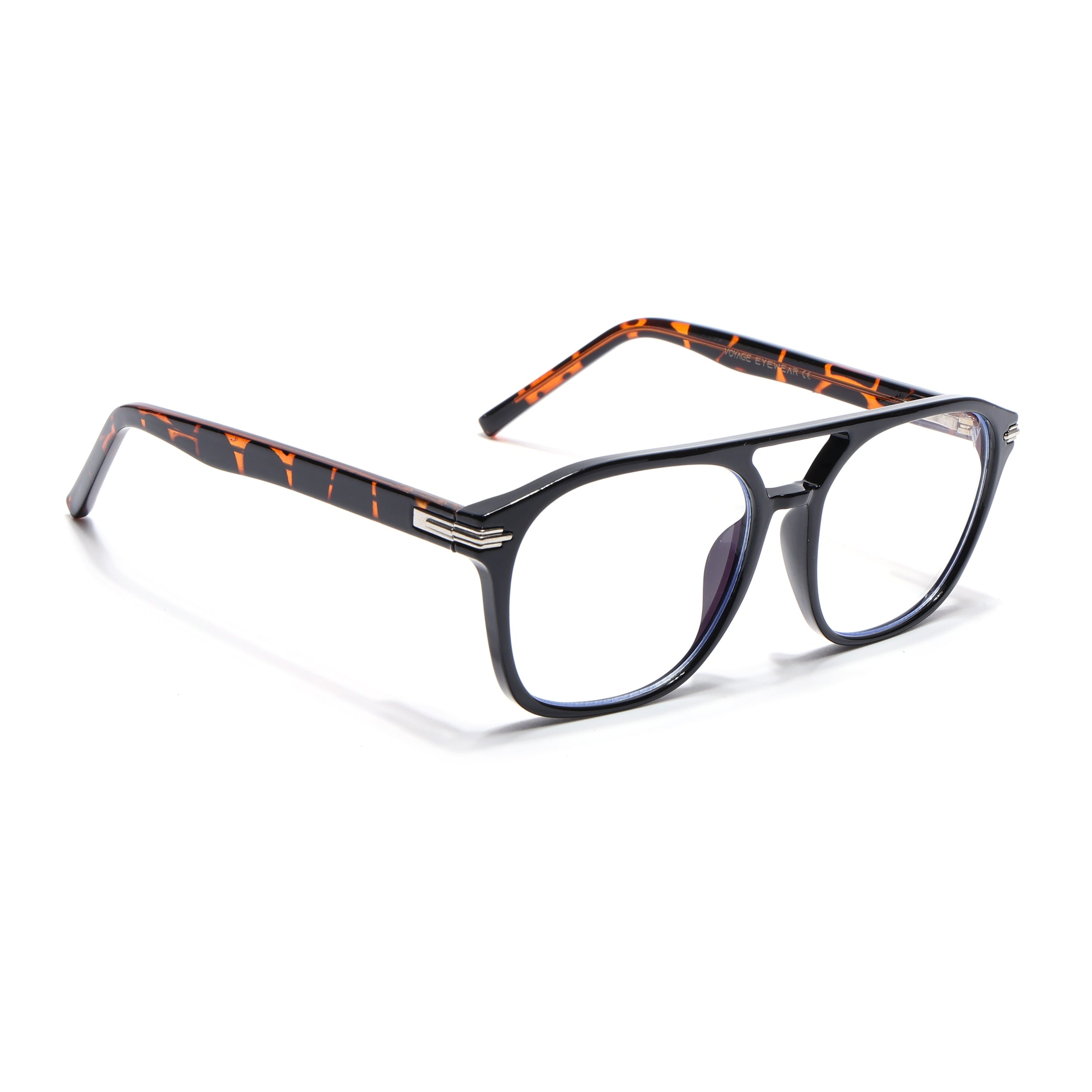 Voyage High Street Shine Black Square Eyeglasses for Men & Women (86004MG4947-C4)