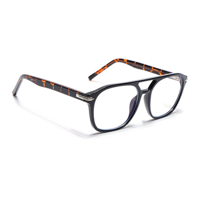 Voyage High Street Shine Black Square Eyeglasses for Men & Women (86004MG4947-C4)