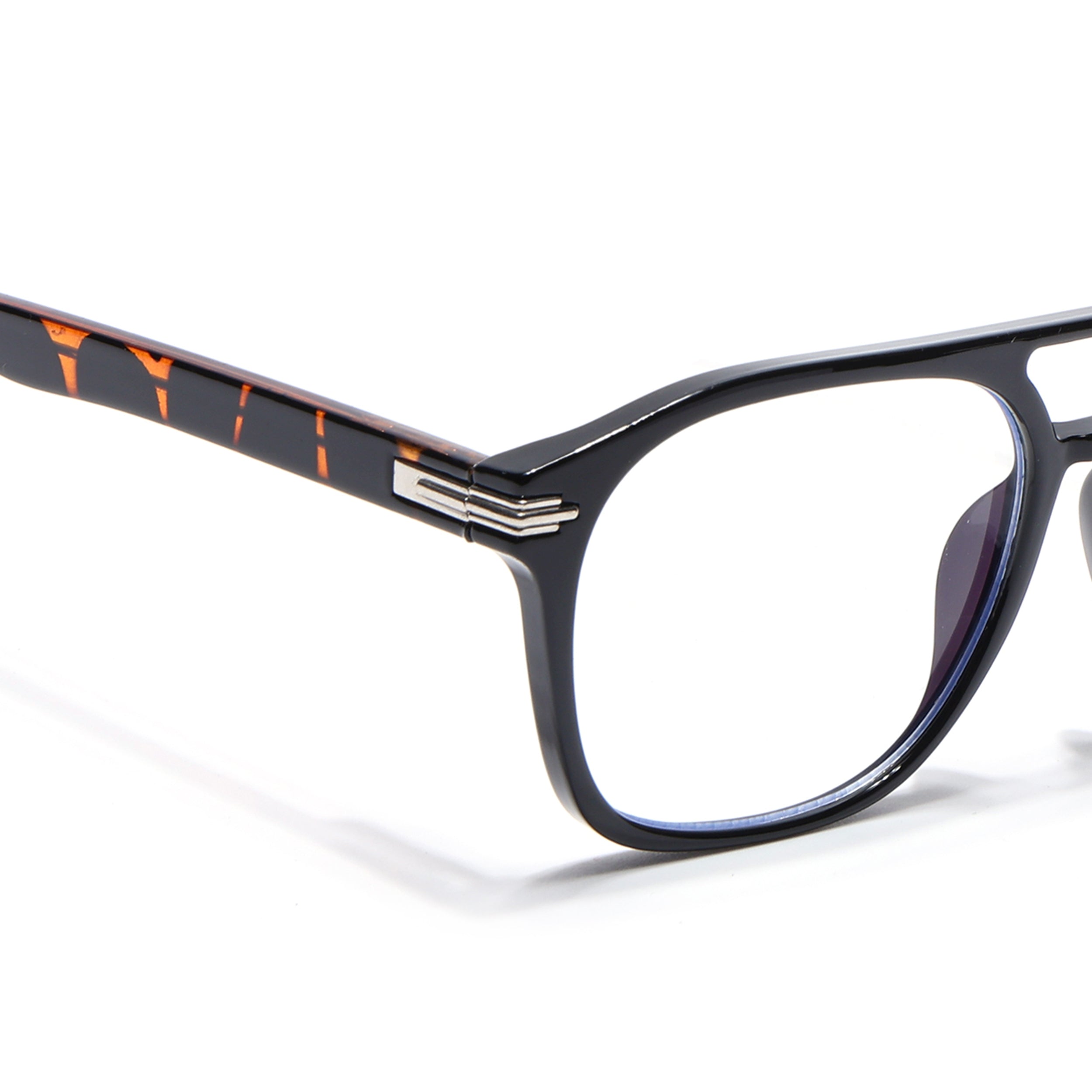 Voyage High Street Shine Black Square Eyeglasses for Men & Women (86004MG4947-C4)