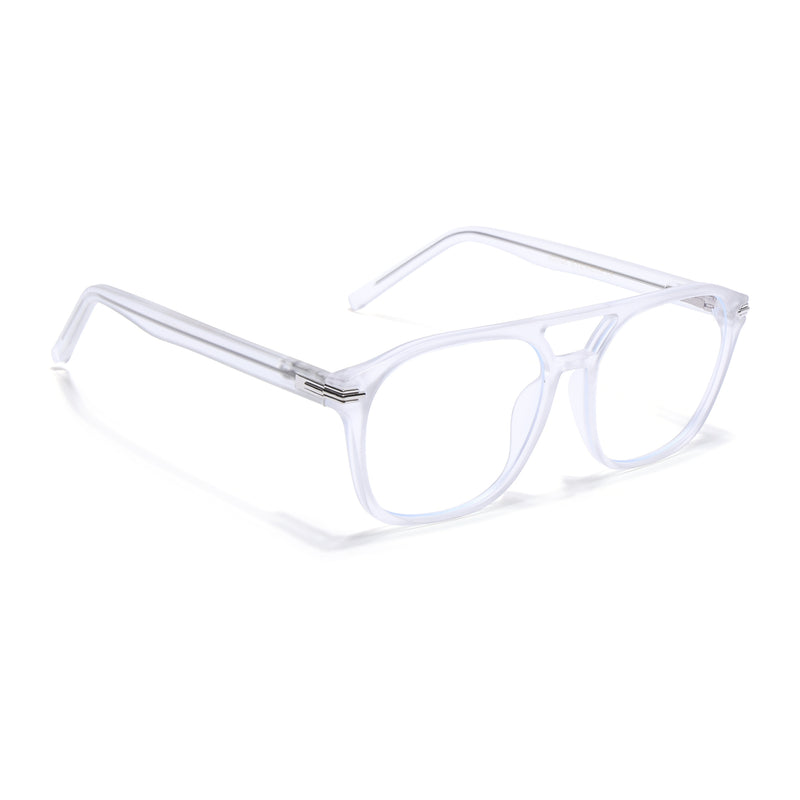 Voyage High Street Matt Transparent Square Eyeglasses for Men & Women (86004MG4948-C5)
