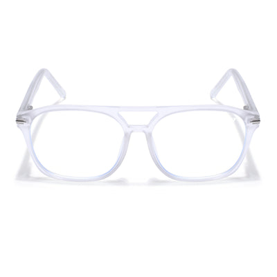 Voyage High Street Matt Transparent Square Eyeglasses for Men & Women (86004MG4948-C5)