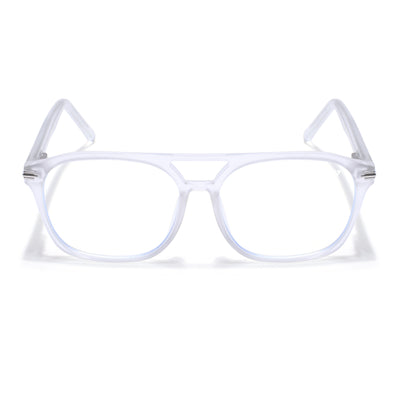 Voyage High Street Matt Transparent Square Eyeglasses for Men & Women (86004MG4948-C5)