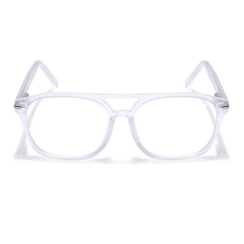 Voyage High Street Matt Transparent Square Eyeglasses for Men & Women (86004MG4948-C5)