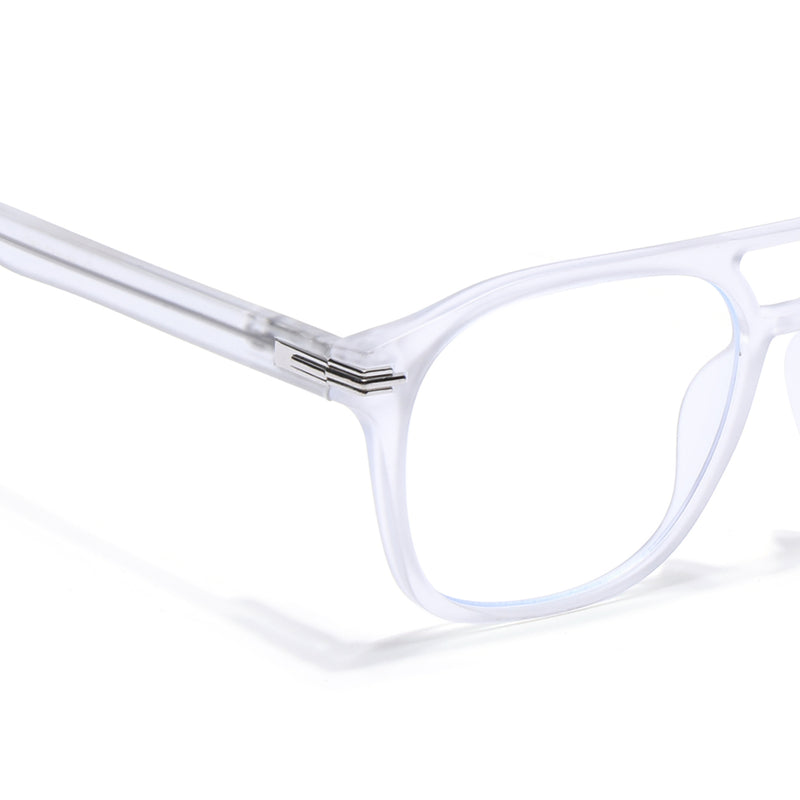 Voyage High Street Matt Transparent Square Eyeglasses for Men & Women (86004MG4948-C5)