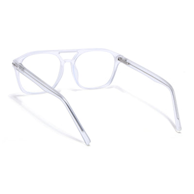 Voyage High Street Matt Transparent Square Eyeglasses for Men & Women (86004MG4948-C5)