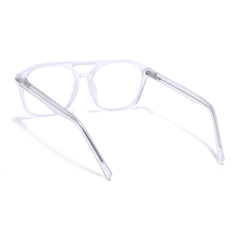 Voyage High Street Matt Transparent Square Eyeglasses for Men & Women (86004MG4948-C5)