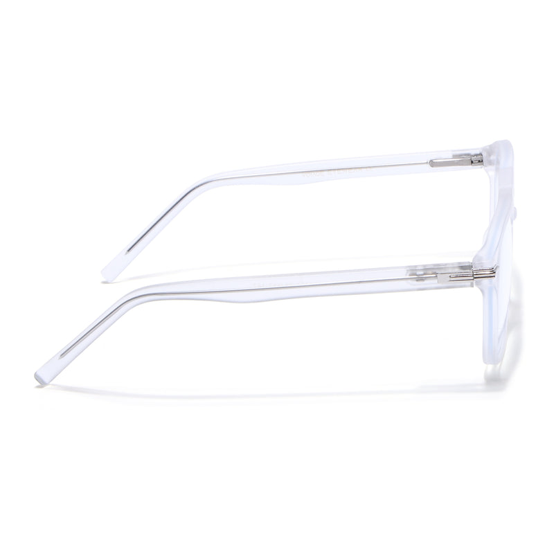 Voyage High Street Matt Transparent Square Eyeglasses for Men & Women (86004MG4948-C5)