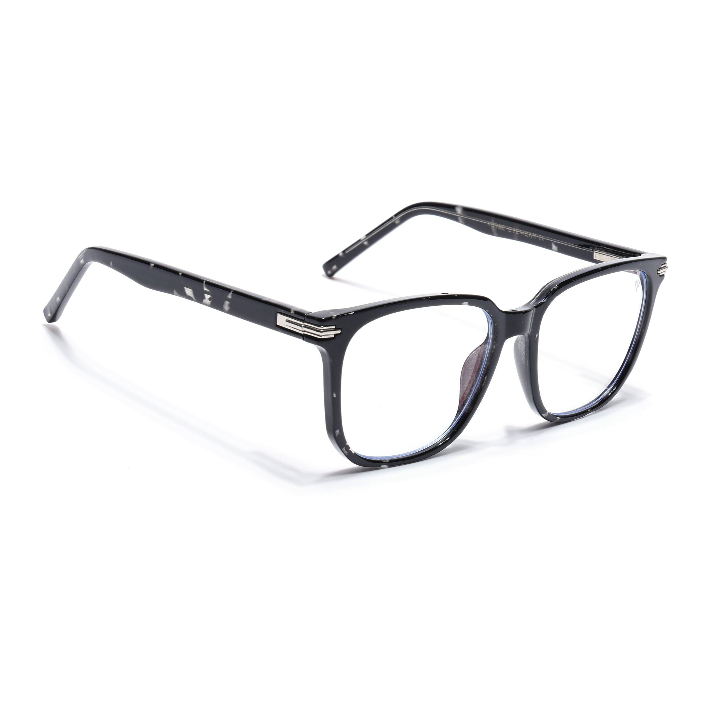 Voyage High Street Shine Black Square Eyeglasses for Men & Women (86005MG4949-C1)