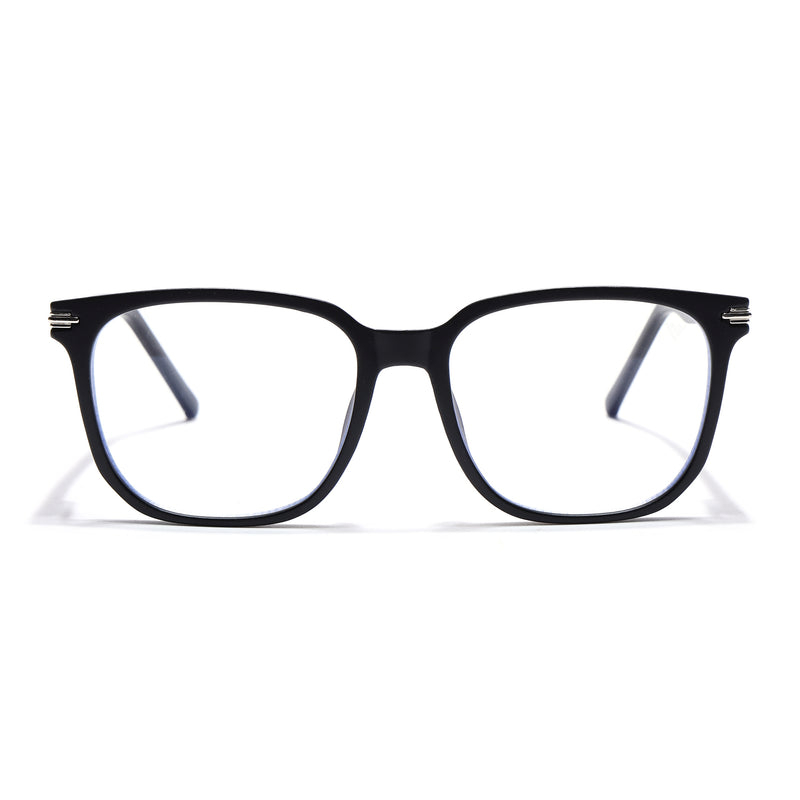 Voyage High Street Matt Black Square Eyeglasses for Men & Women (86005MG4950-C2)